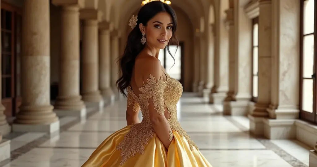 6 Ideias de Vestido de Noiva Dourado para Casamento Luxuoso em 2026