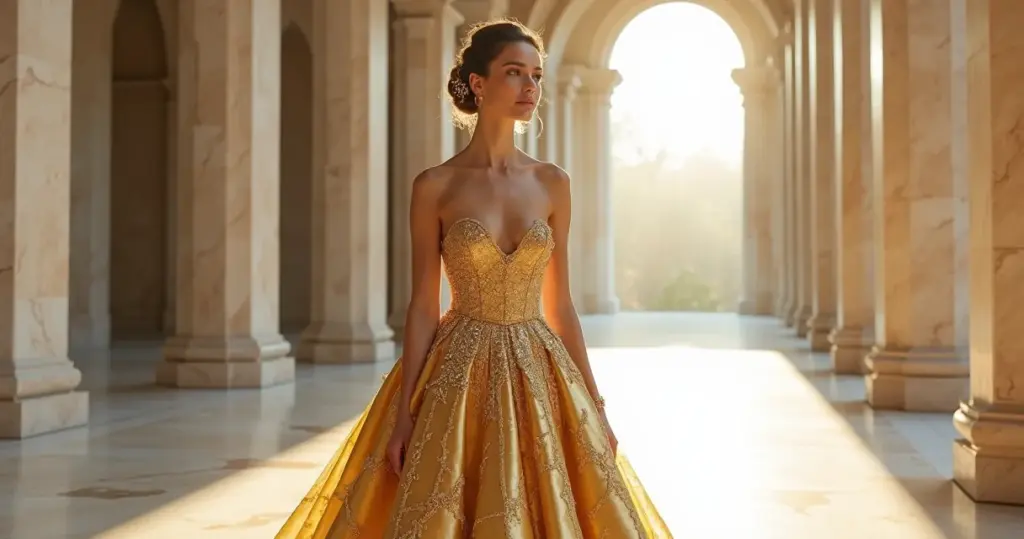 50 Ideias de Vestido Noiva Dourado Luxuoso 2026: Brilhe Como Rainha