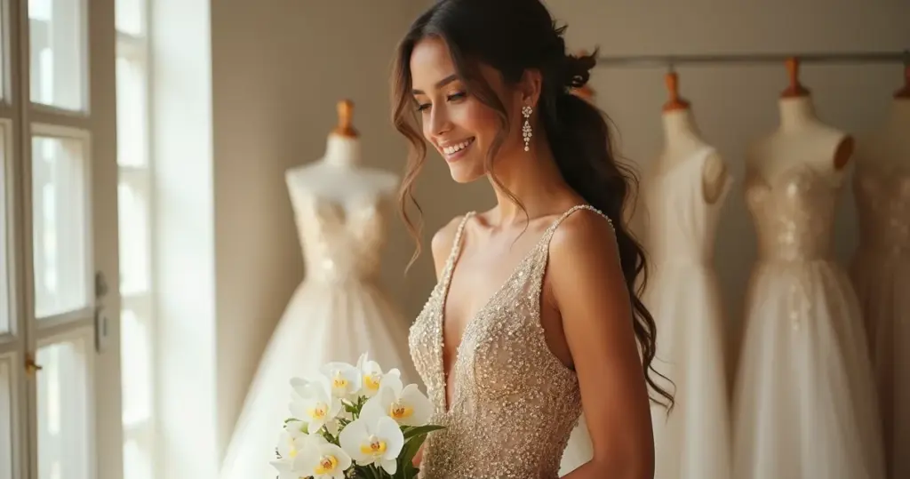 13 Ideias Vestido Noiva Dourado Luxuoso para Brilhar em 2026