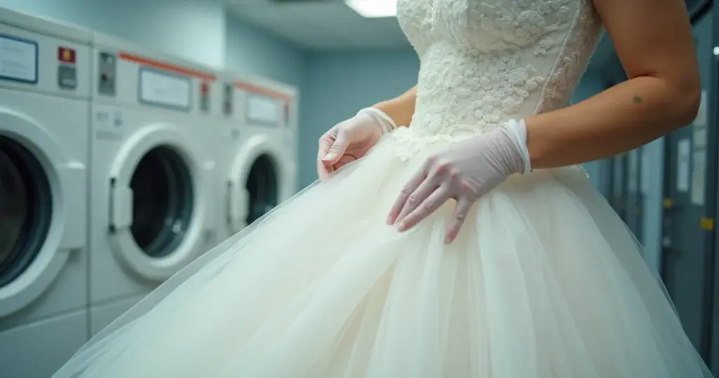 Lavanderia Especializada em Vestido de Noiva: O Segredo Pós-Casamento