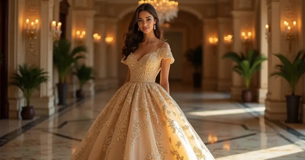 15 Ideias de Vestido Dourado Luxuoso para Brilhar no Casamento