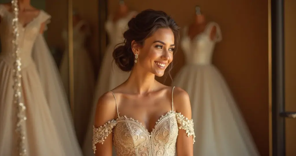 17 Ideias de Vestido Noiva Dourado Luxuoso para Ser Inesquecível