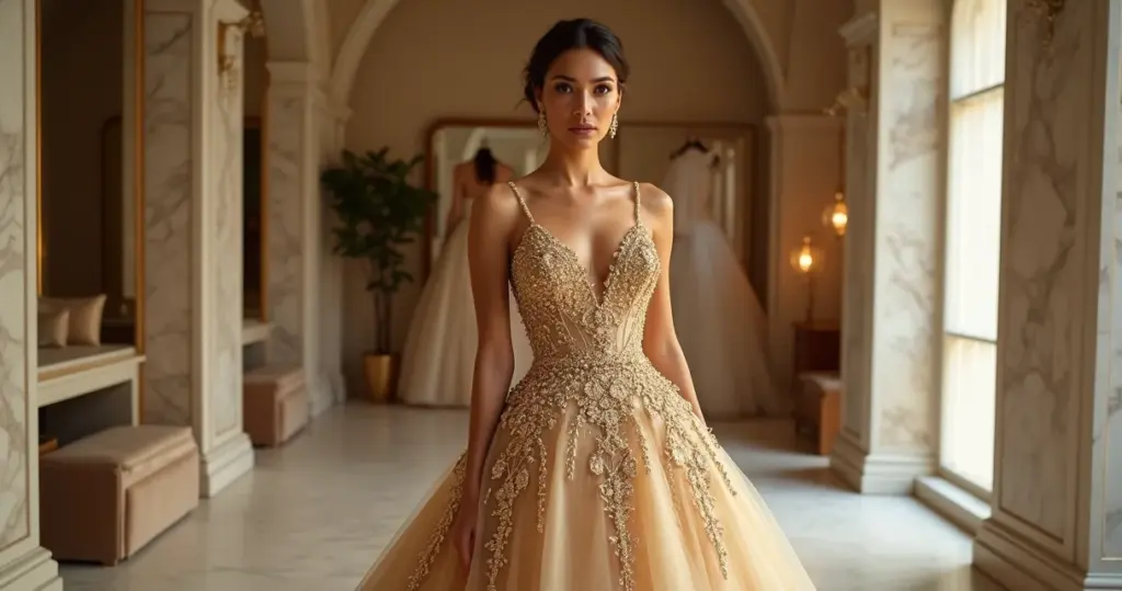Preço Vestido Noiva Dourado Alta Costura: Entenda Cada Centavo Preço Vestido Noiva Dourado Alta Costura: Entenda Cada Centavo
