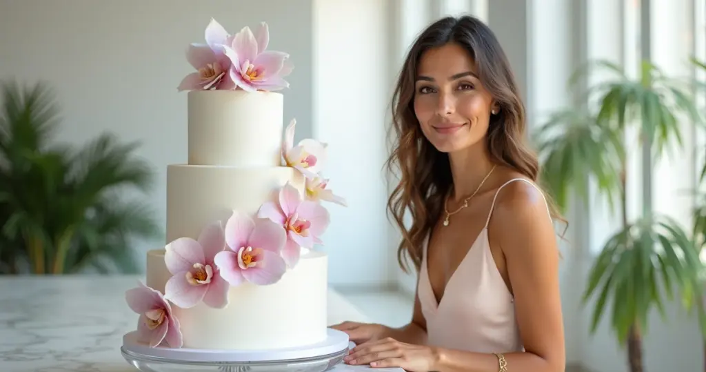 Bolo Decorado Orquídeas: Arte Comestível em 4h para Seu Evento Bolo Decorado Orquídeas: Arte Comestível em 4h para Seu Evento