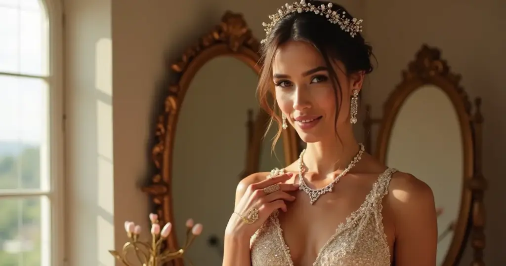 12 Ideias de Como Combinar Acessórios com Vestido de Noiva Dourado