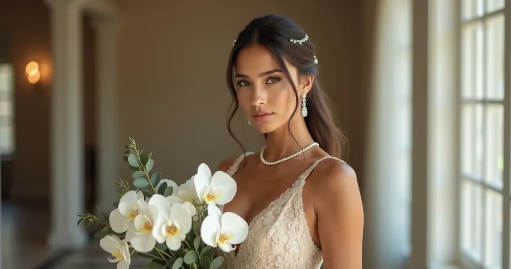 15 Ideias para Combinar Acessórios com Vestido de Noiva Dourado sem Errar