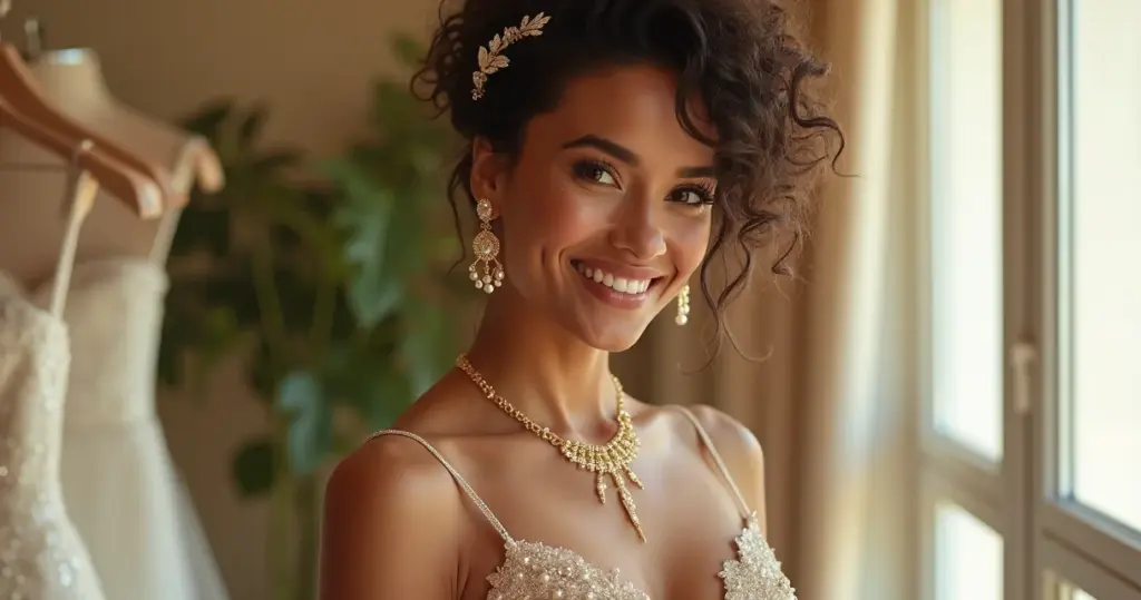 22 Ideias de Como Combinar Acessórios Vestido Noiva Dourado sem Errar