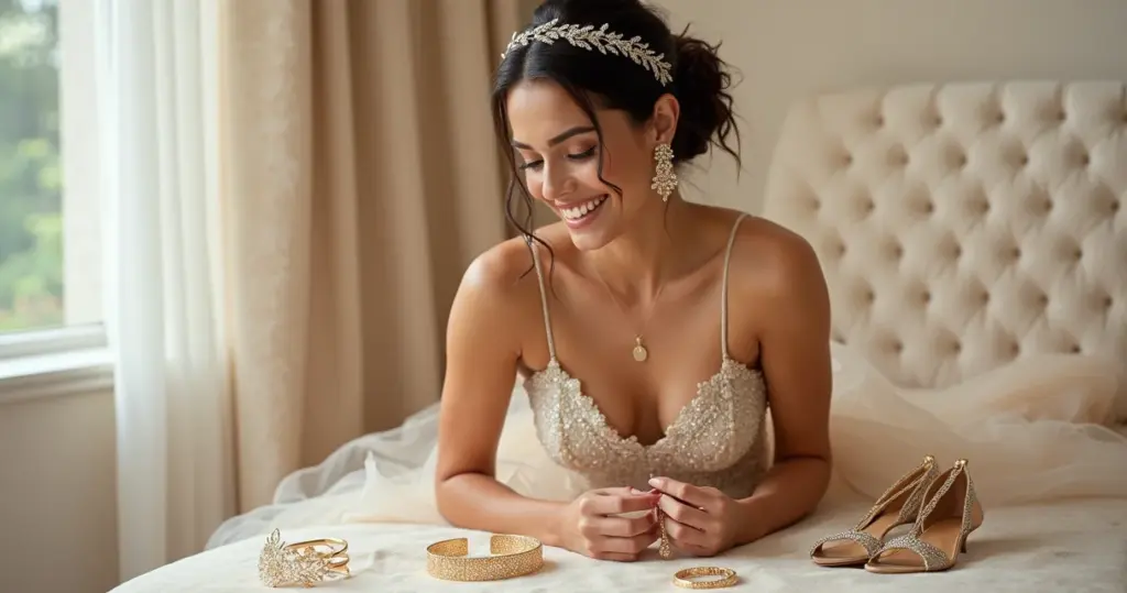 15 Ideias de Como Combinar Acessórios Vestido Noiva Dourado sem Errar