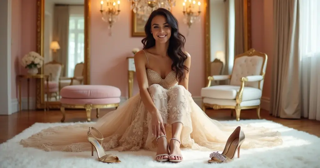 Como escolher o sapato ideal para vestido noiva dourado sem errar