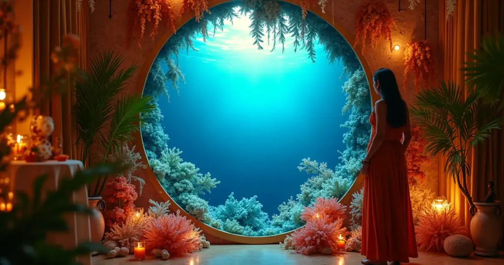 12 Ideias de Decoração de Festa Fundo do Mar com Painel Redondo Sublimado