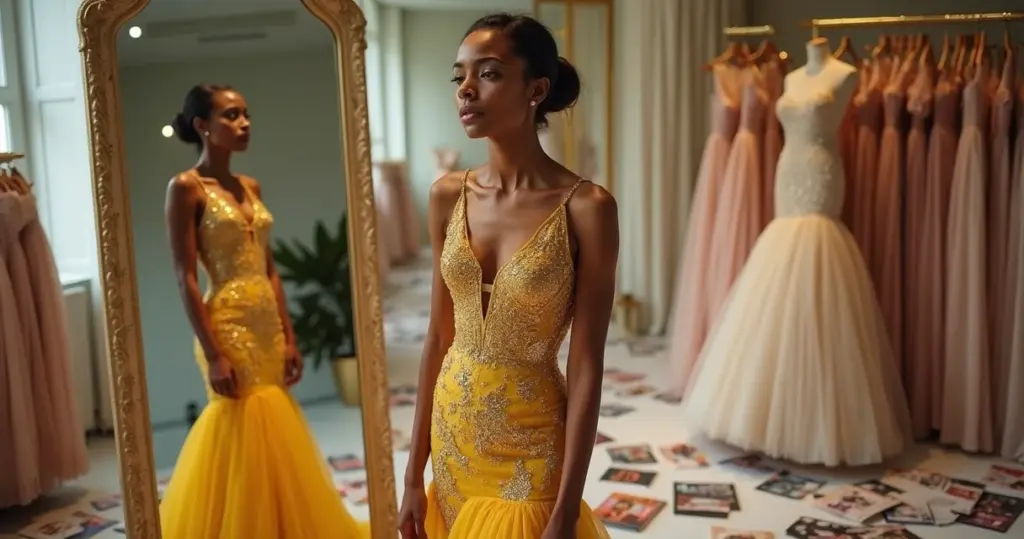 Erros ao escolher vestido de noiva dourado que estragam seu brilho