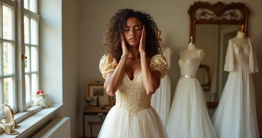 Erros ao escolher vestido de noiva dourado: evite 8 armadilhas que estragam seu brilho