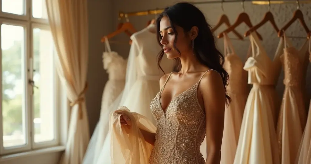 Erros ao escolher vestido de noiva dourado que podem arruinar seu visual