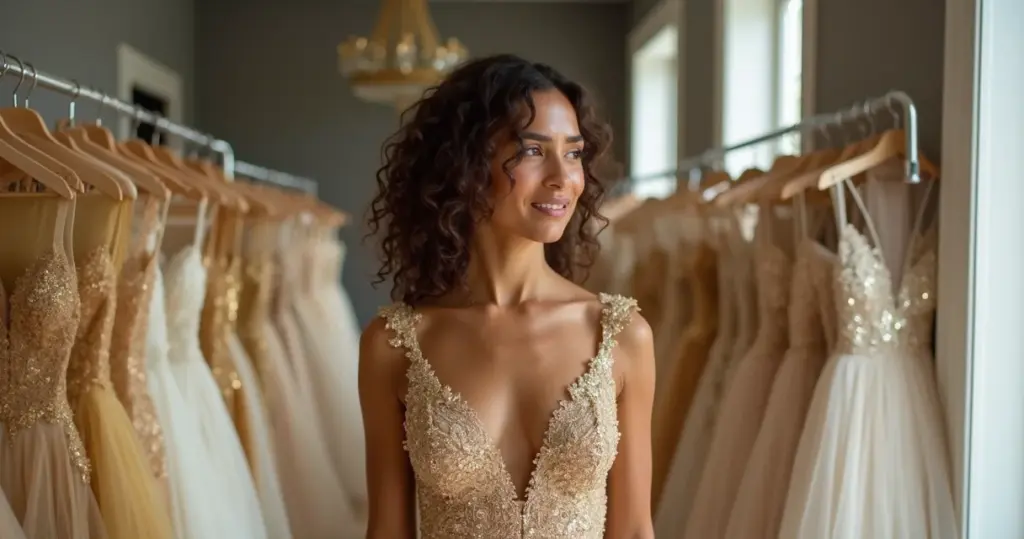 Erros ao escolher vestido de noiva dourado que podem arruinar seu visual no altar