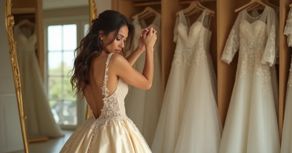 Erros ao escolher vestido noiva dourado que podem arruinar seu casamento