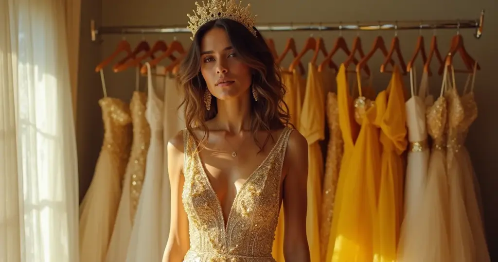 Erros comuns ao escolher vestido de noiva dourado que estragam seu brilho