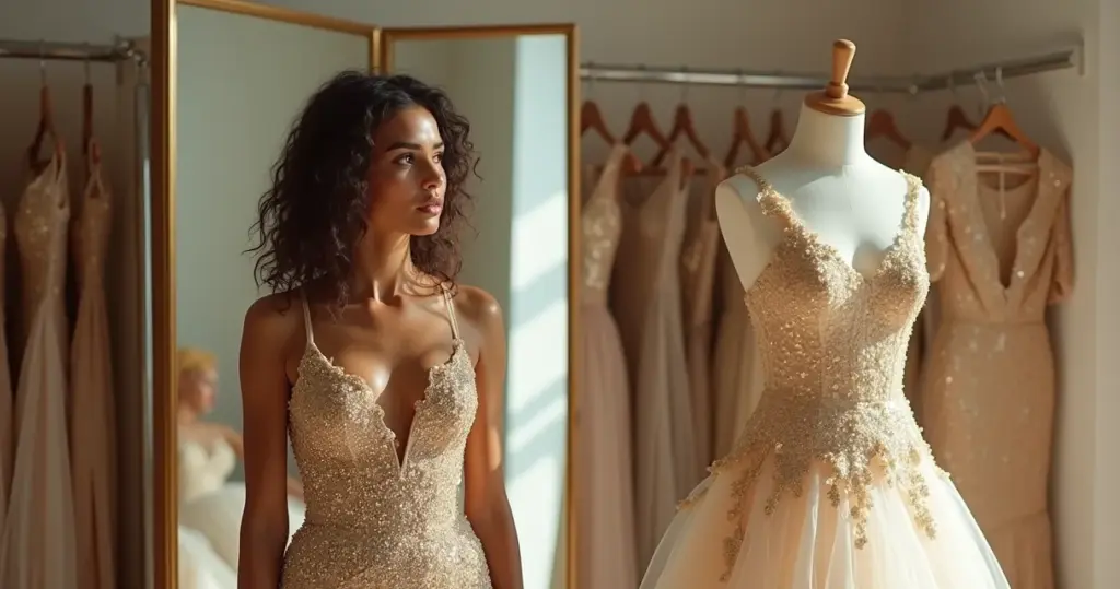 Erros comuns ao escolher vestido noiva dourado: evite 7 desastres que arruinam seu brilho