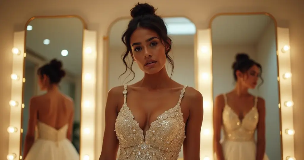 Erros ao escolher vestido de noiva dourado que estragam suas fotos