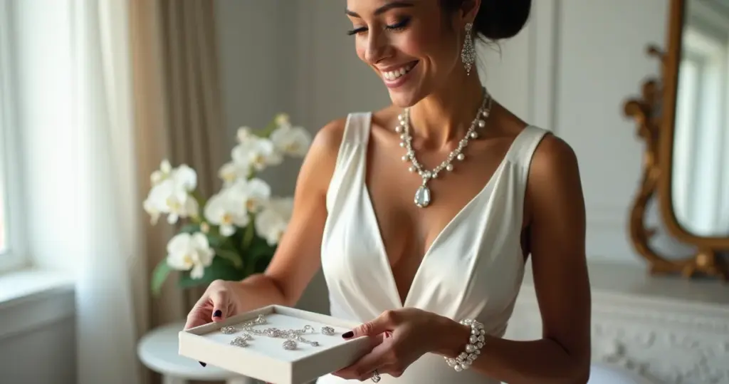 12 Ideias de Joias para Usar com Vestido de Noiva (e o Erro que 90% Cometem) 12 Ideias de Joias para Usar com Vestido de Noiva (e o Erro que 90% Cometem)