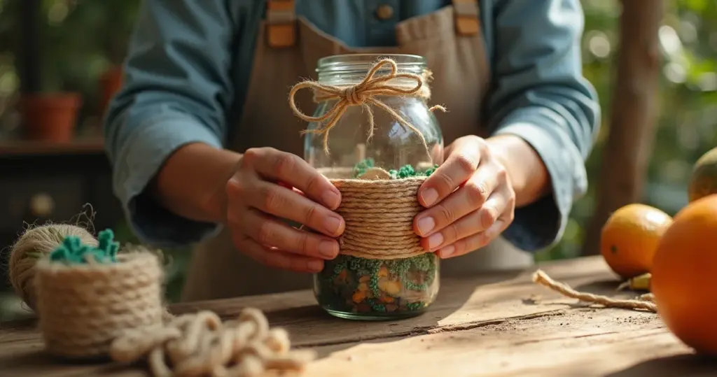 Lembrancinha chá de panela reciclável que vira item útil na cozinha