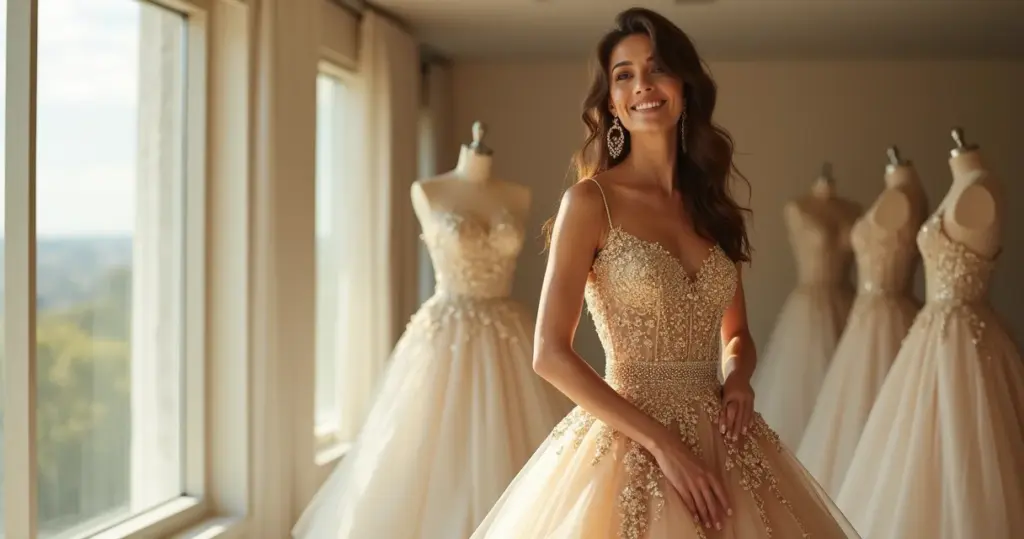 Quanto custa um vestido de noiva dourado de alta costura? Veja o guia realista Quanto custa um vestido de noiva dourado de alta costura? Veja o guia realista