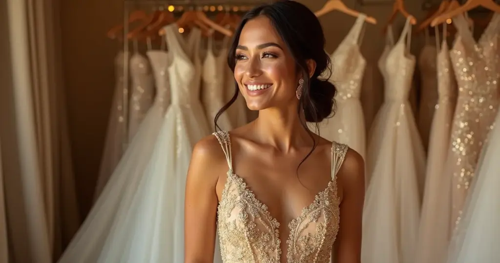 Quanto custa um vestido de noiva dourado de luxo? Veja como acertar na compra