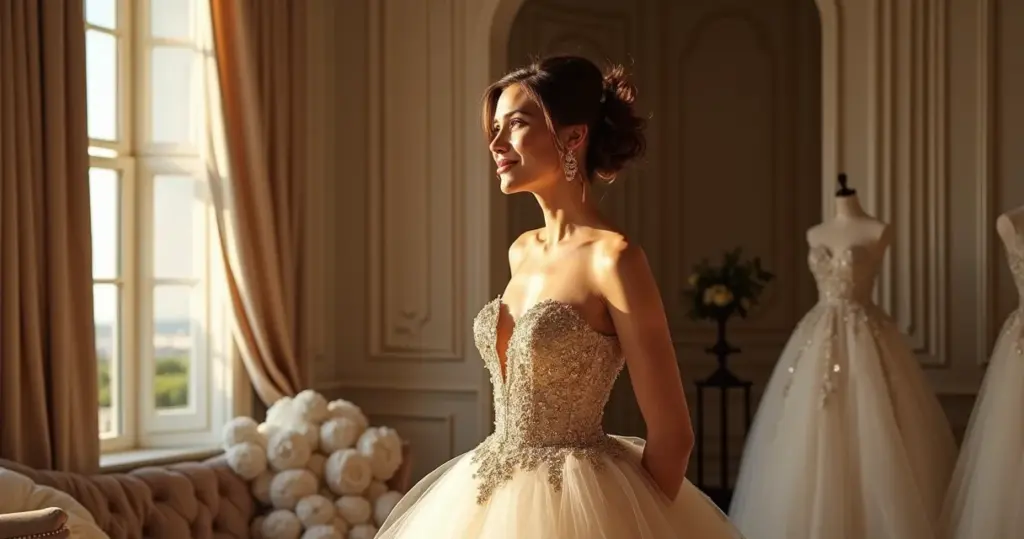 Quanto custa um vestido de noiva dourado de luxo? Veja o que justifica o preço