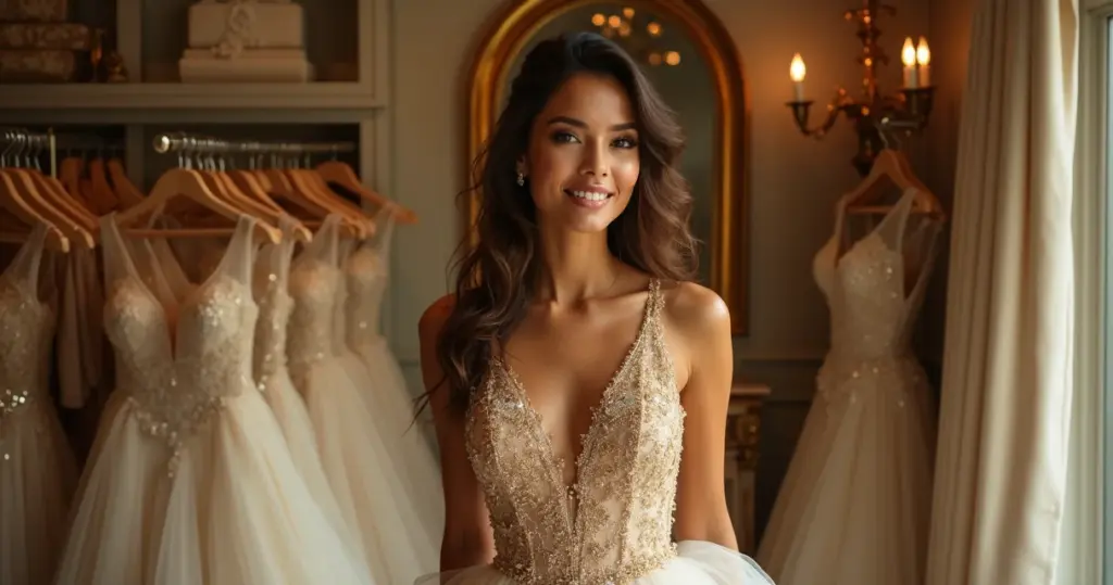 Quanto custa um vestido de noiva dourado de luxo? Veja o guia para investir certo