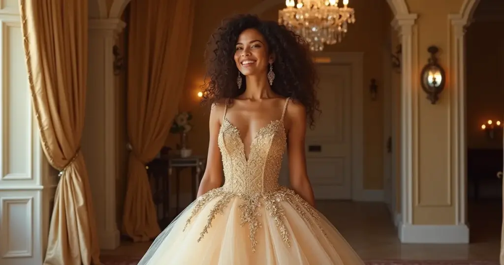 Quanto custa um vestido de noiva dourado de luxo? Veja o que justifica o preço