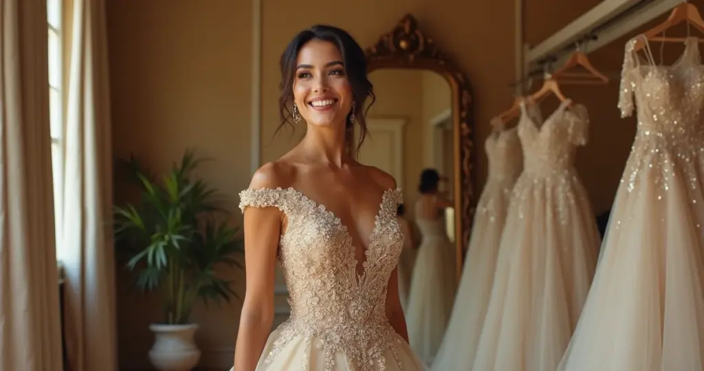 Quanto custa um vestido de noiva dourado de luxo? Veja preços reais e onde economizar Quanto custa um vestido de noiva dourado de luxo? Veja preços reais e onde economizar