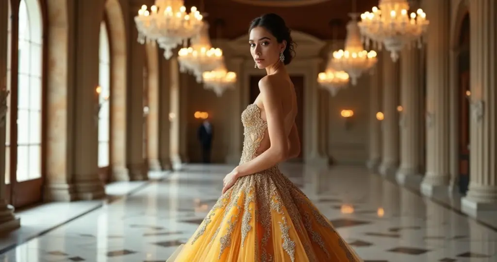 Quanto custa um vestido de noiva dourado estilo realeza? Veja como escolher certo