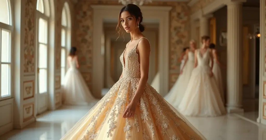 Quanto custa um vestido noiva dourado luxuoso? A verdade que ninguém te conta