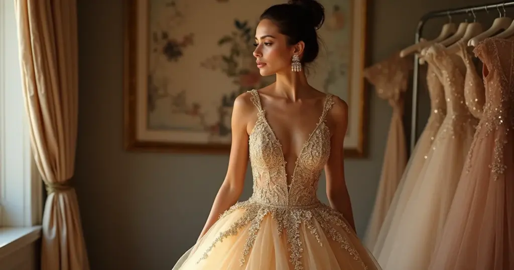 Quanto custa vestido noiva dourado alta costura? Veja como pagar menos