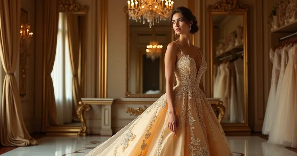 Quanto custa vestido noiva dourado luxuoso? Veja onde investir e economizar Quanto custa vestido noiva dourado luxuoso? Veja onde investir e economizar