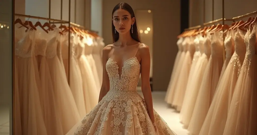 Quanto custa vestido noiva dourado luxuoso? Te mostro como pagar menos