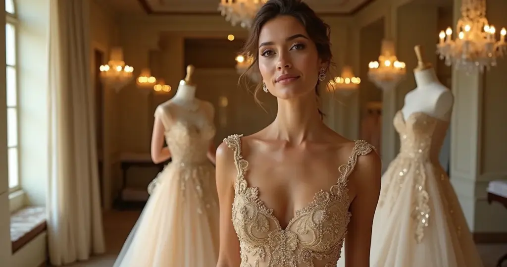 Quanto custa vestido noiva dourado luxuoso? A verdade que ninguém te conta