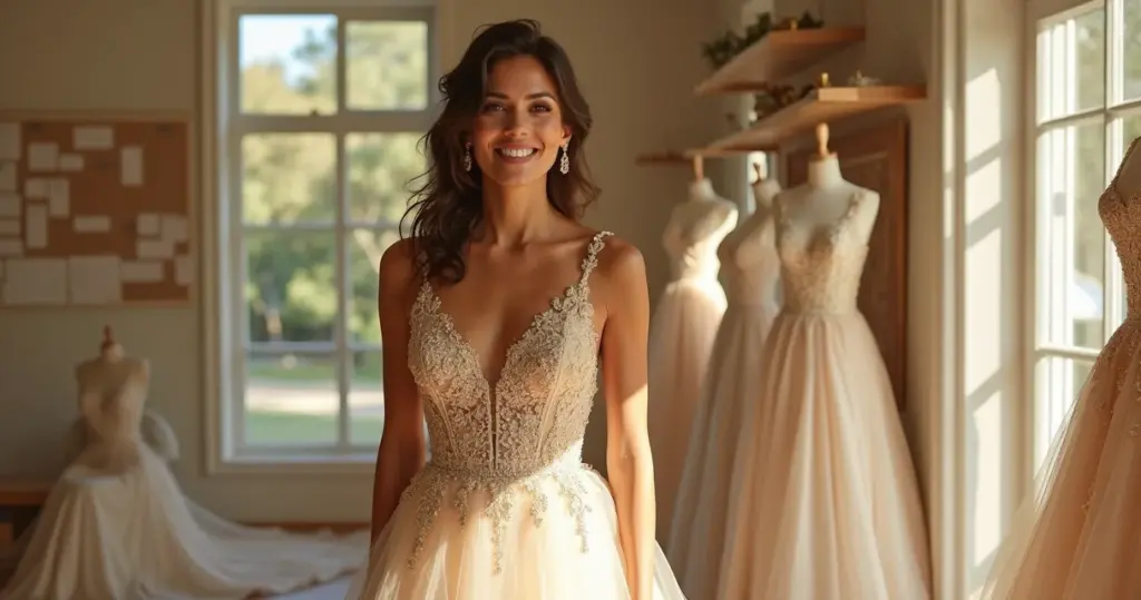 Quanto custa vestido noiva dourado luxuoso? Veja preços reais e como escolher