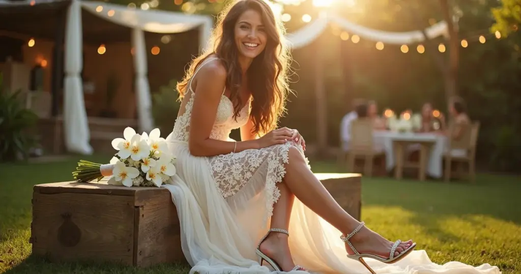 12 Ideias de Sandália Noiva para Ficar Confortável e Linda o Dia Todo