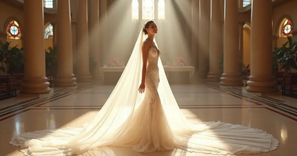 18 Ideias de Vestido de Noiva com Capa Longa que Transformam seu Visual