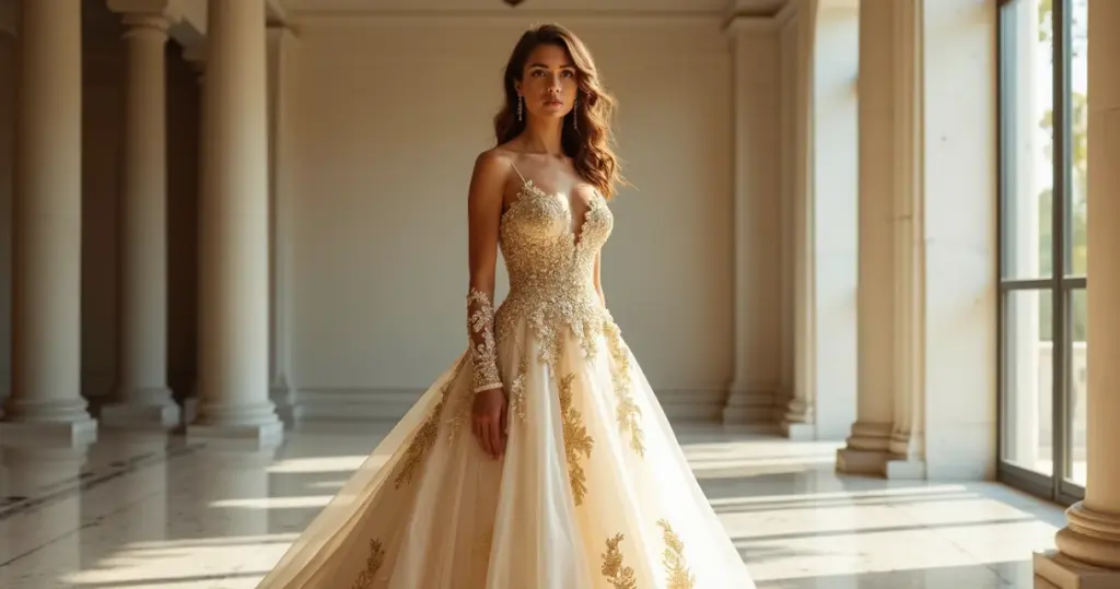 15 Dicas de Vestido de Noiva Dourado ou com Detalhes em Ouro 15 Dicas de Vestido de Noiva Dourado ou com Detalhes em Ouro