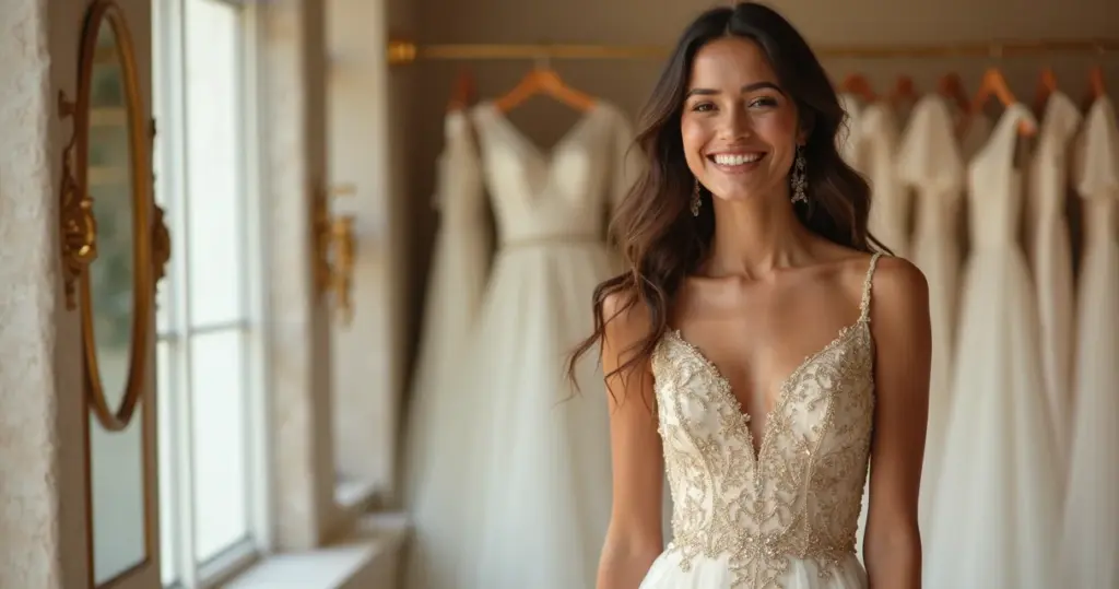 13 Dicas para Escolher Vestido de Noiva Dourado ou Off-White Bordado