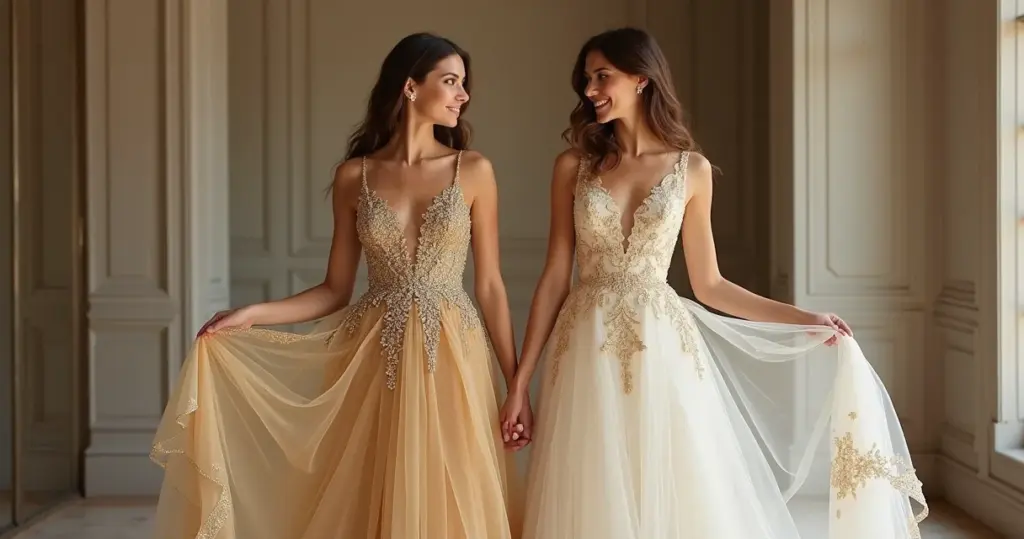 Vestido de Noiva Dourado vs Off-White com Ouro: Qual Vale Mais a Pena?