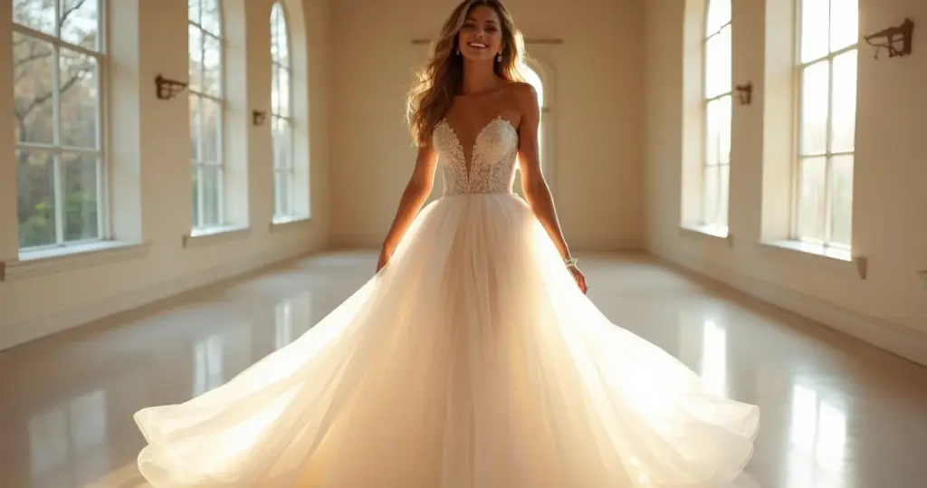 9 Ideias de Vestido de Noiva Saia de Organza para Flutuar no Altar