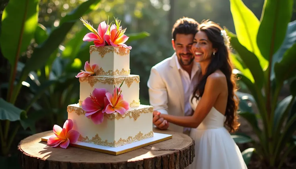 47 Ideias de Bolos Quadrados de Casamento que São Puro Charme