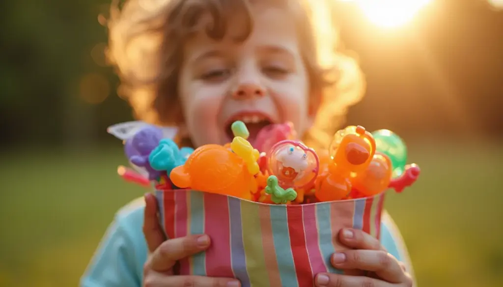 Festa infantil brinquedos e brinquedinhos: o kit que transforma a sacolinha