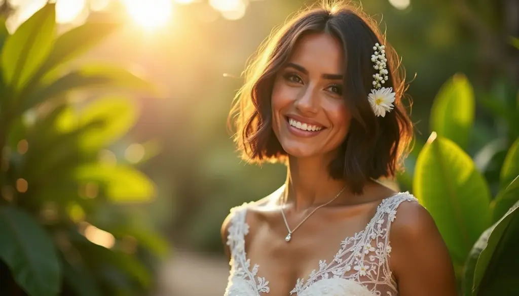 36 Penteados de Noiva em Cabelo Curto que São Puro Estilo